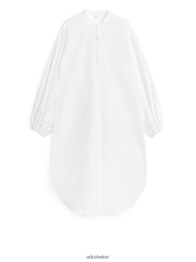 ARKET Kleid mit Ballonärmeln Weiß Frauen 8RF08T72 Kleidung