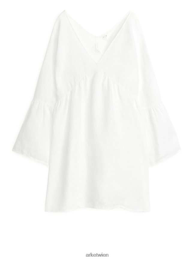 ARKET Leinenkleid Weiß Frauen 8RF08T77 Kleidung