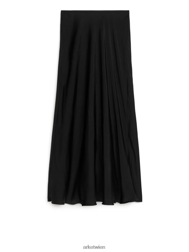 ARKET Maxi-Satinrock Schwarz Frauen 8RF08T231 Kleidung