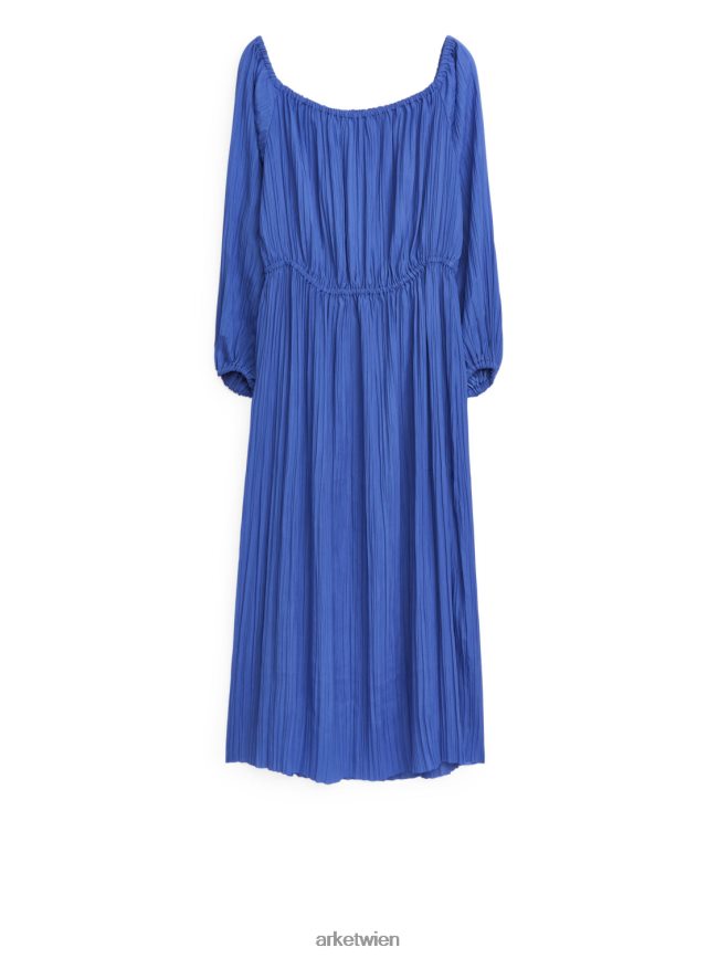 ARKET Midikleid in Knitteroptik Blau Frauen 8RF08T87 Kleidung