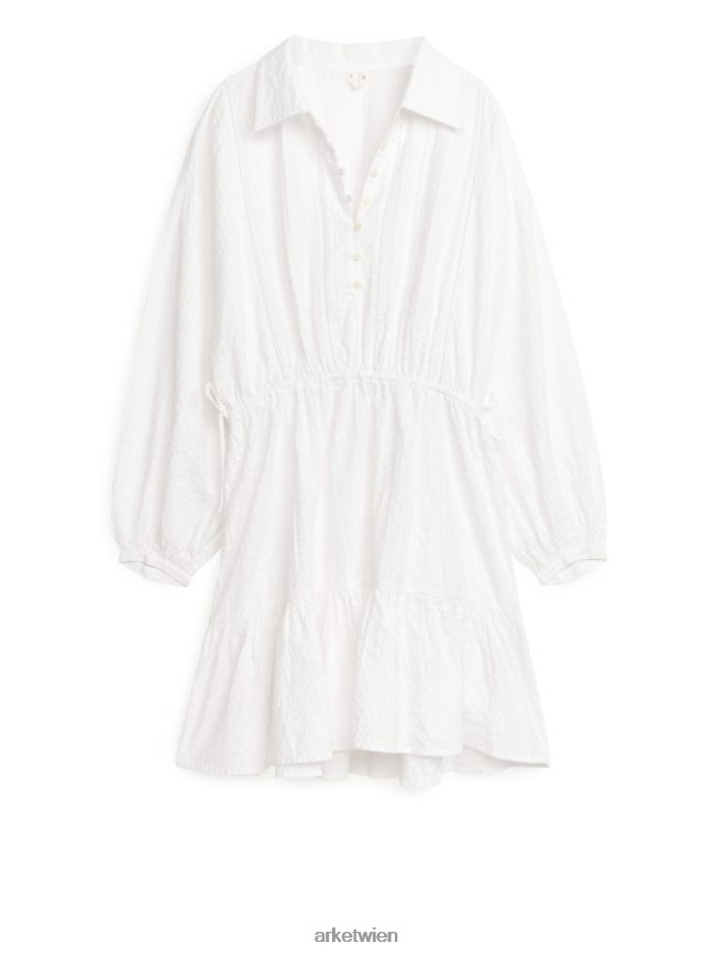 ARKET Minikleid aus Baumwolle Weiß Frauen 8RF08T108 Kleidung
