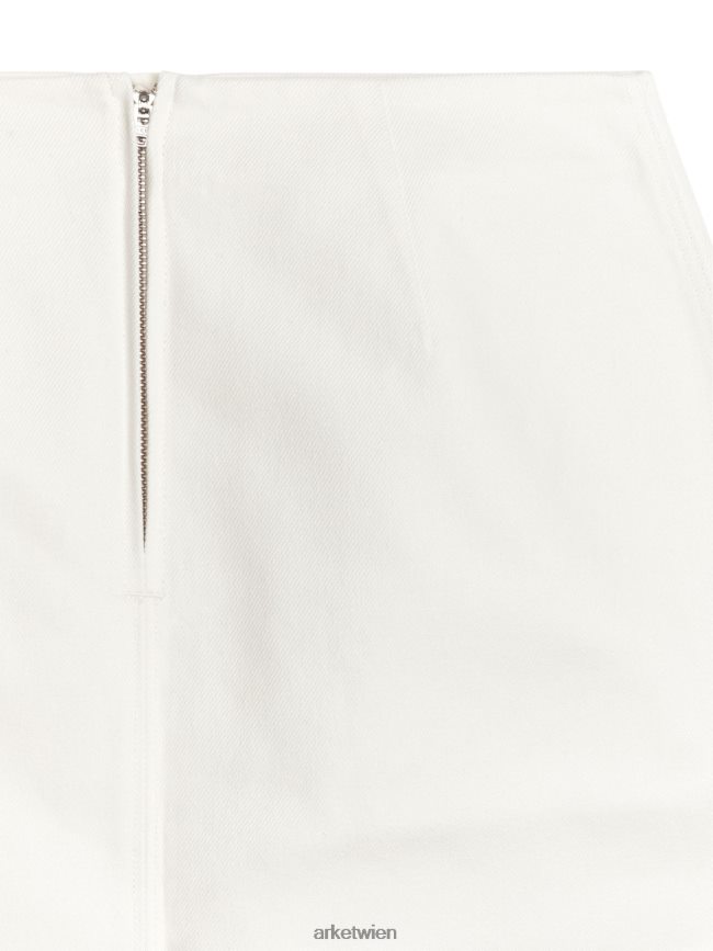 ARKET Minirock aus Baumwolltwill Weiß Frauen 8RF08T271 Kleidung