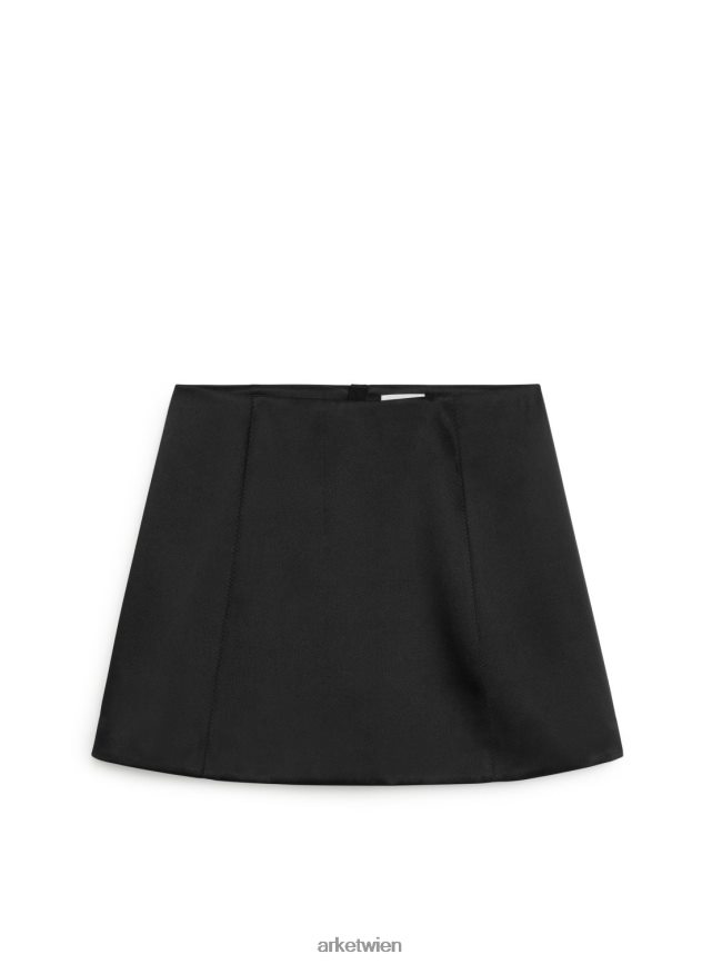 ARKET Minirock aus Satin Schwarz Frauen 8RF08T236 Kleidung