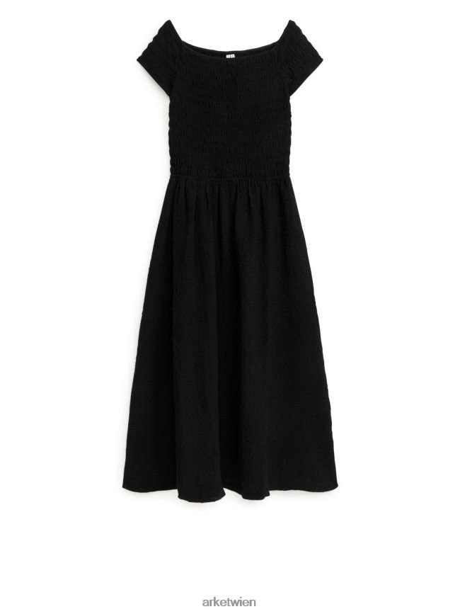 ARKET Off-Shoulder-Hängerkleid Schwarz Frauen 8RF08T104 Kleidung