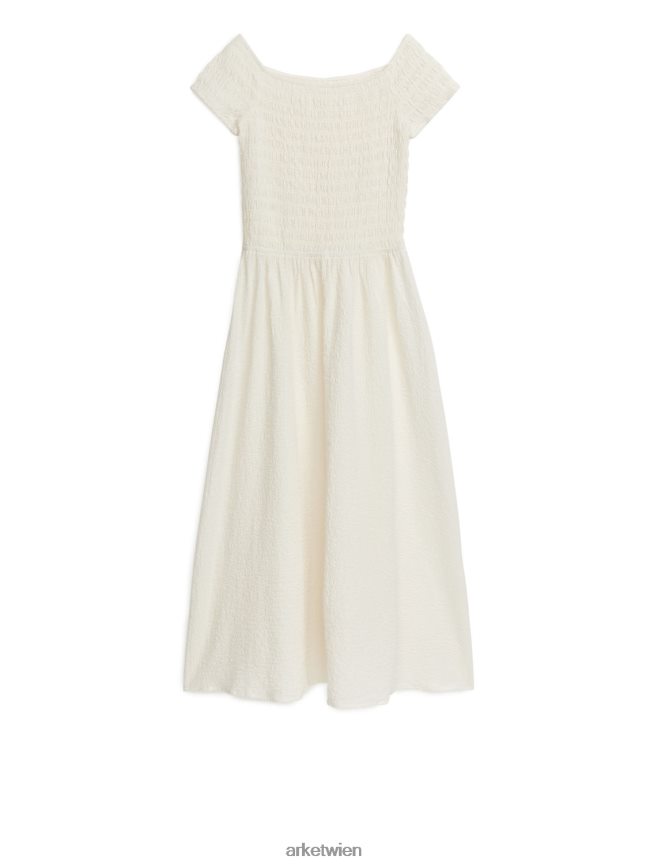 ARKET Off-Shoulder-Hängerkleid cremefarben Frauen 8RF08T120 Kleidung