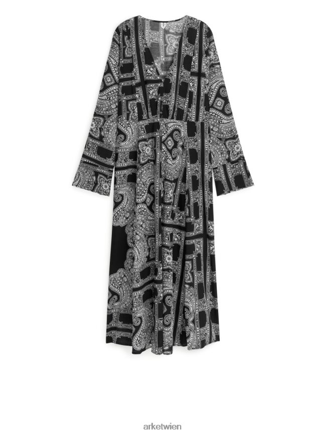 ARKET Paisley-Kleid weiß schwarz Frauen 8RF08T130 Kleidung