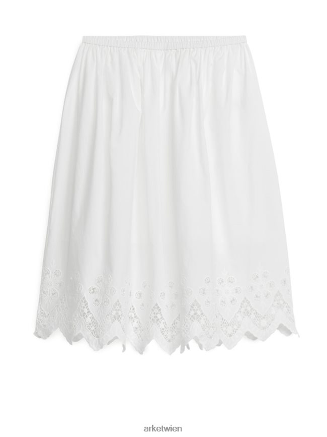 ARKET Rock mit Spitzenbesatz Weiß Frauen 8RF08T244 Kleidung