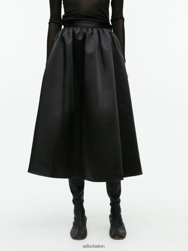 ARKET Taftrock Schwarz Frauen 8RF08T266 Kleidung