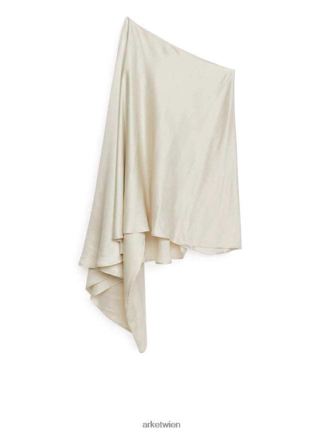 ARKET asymmetrisches Midikleid cremefarben Frauen 8RF08T73 Kleidung