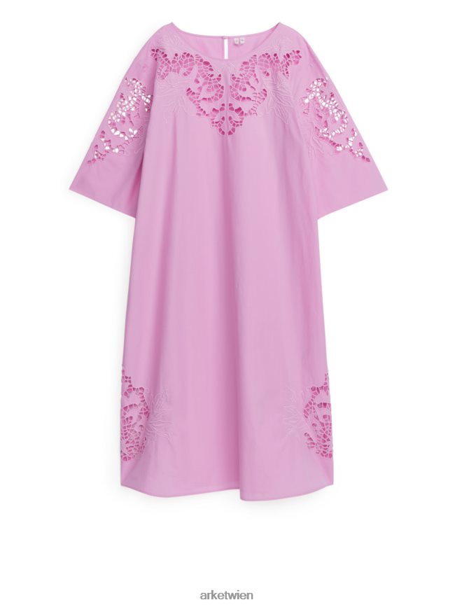 ARKET besticktes Maxikleid Rosa Frauen 8RF08T89 Kleidung