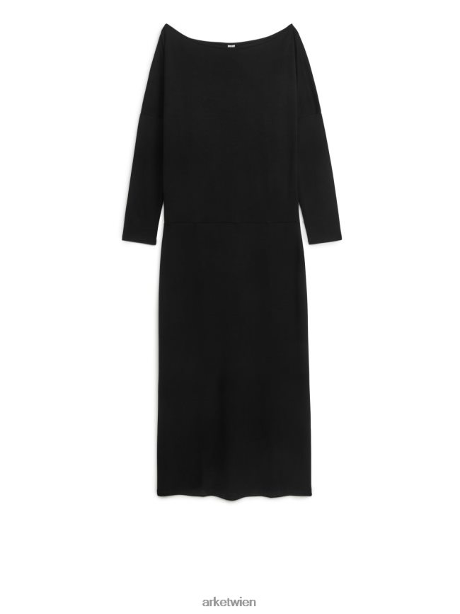 ARKET schulterfreies Kleid Schwarz Frauen 8RF08T127 Kleidung