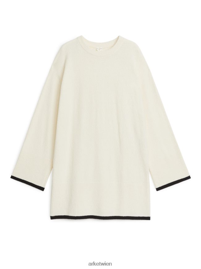 ARKET Bouclé-Pullover Weiß Frauen 8RF08T418 Kleidung
