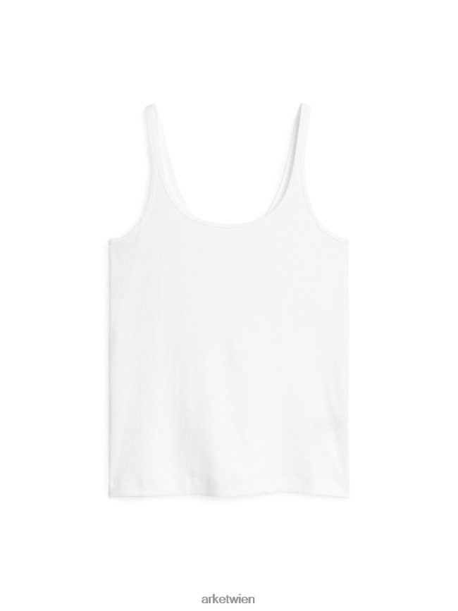 ARKET Geripptes Tanktop Weiß Frauen 8RF08T282 Kleidung