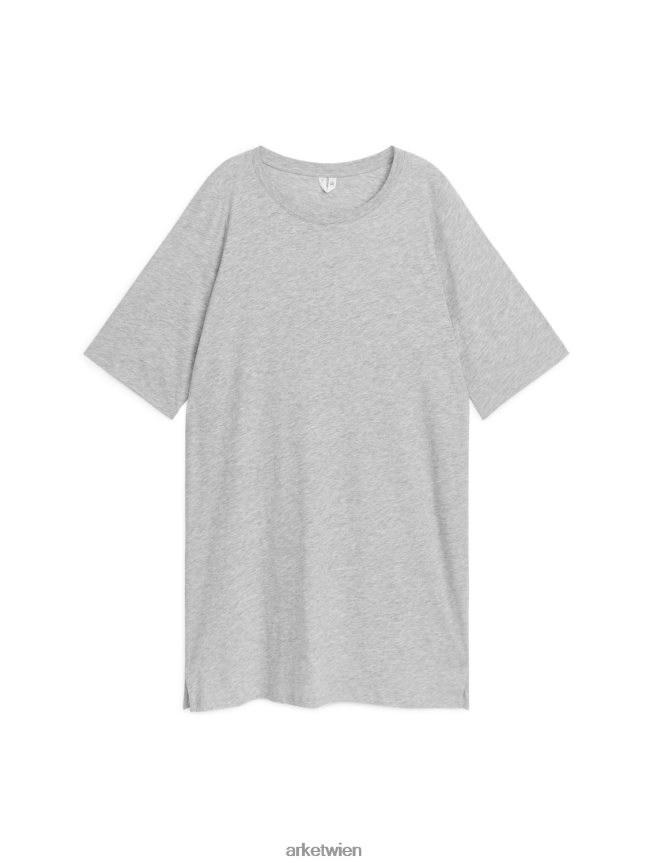 ARKET Nachtwäsche-T-Shirt graue Melange Frauen 8RF08T525 Kleidung
