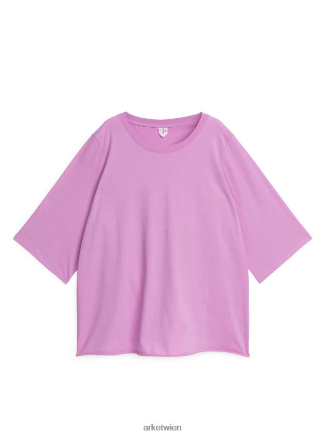 ARKET Pyjama-T-Shirt aus Baumwolle Rosa Frauen 8RF08T512 Kleidung