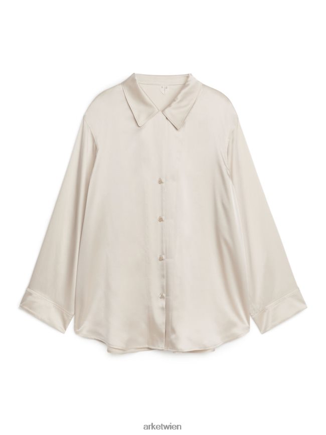 ARKET Seidenhemd Beige Frauen 8RF08T517 Kleidung