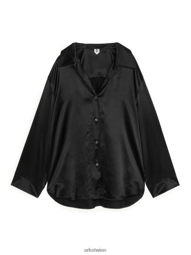 ARKET Seidenhemd Schwarz Frauen 8RF08T530 Kleidung