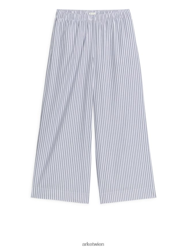 ARKET lässige Pyjamahose weiß schwarz Frauen 8RF08T514 Kleidung