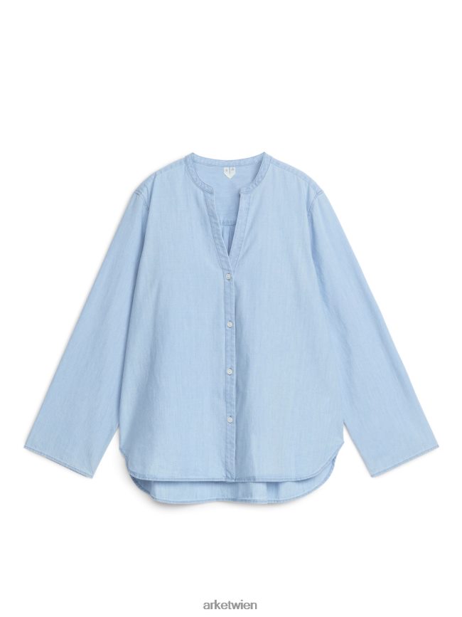 ARKET leichtes Jeanshemd hellblau Frauen 8RF08T29 Kleidung