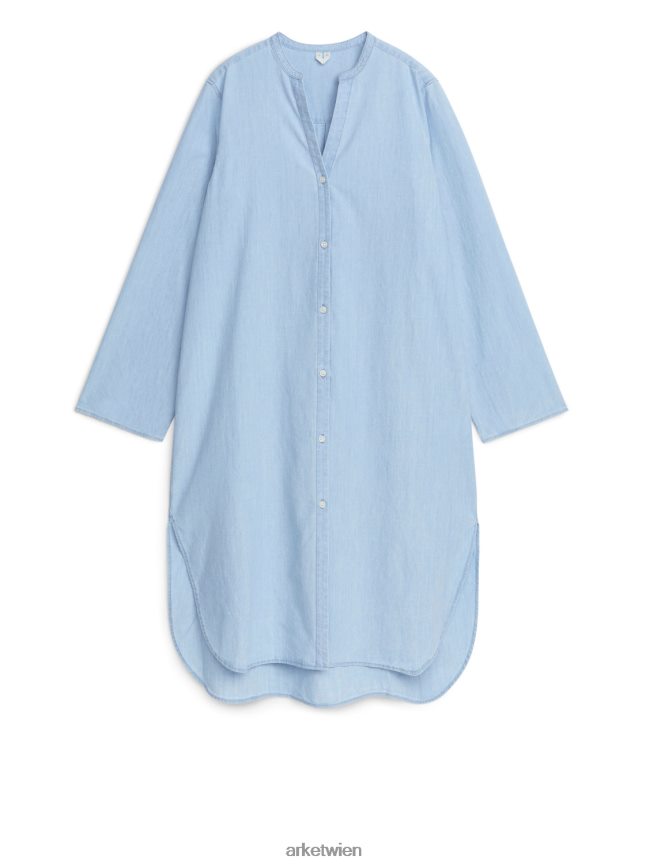 ARKET leichtes Jeanshemdkleid Blau Frauen 8RF08T82 Kleidung