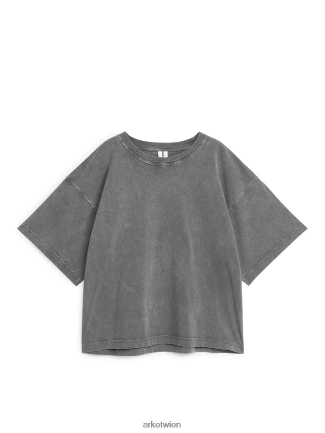 ARKET Baumwoll t-shirt Schwarz Frauen 8RF08T323 Kleidung