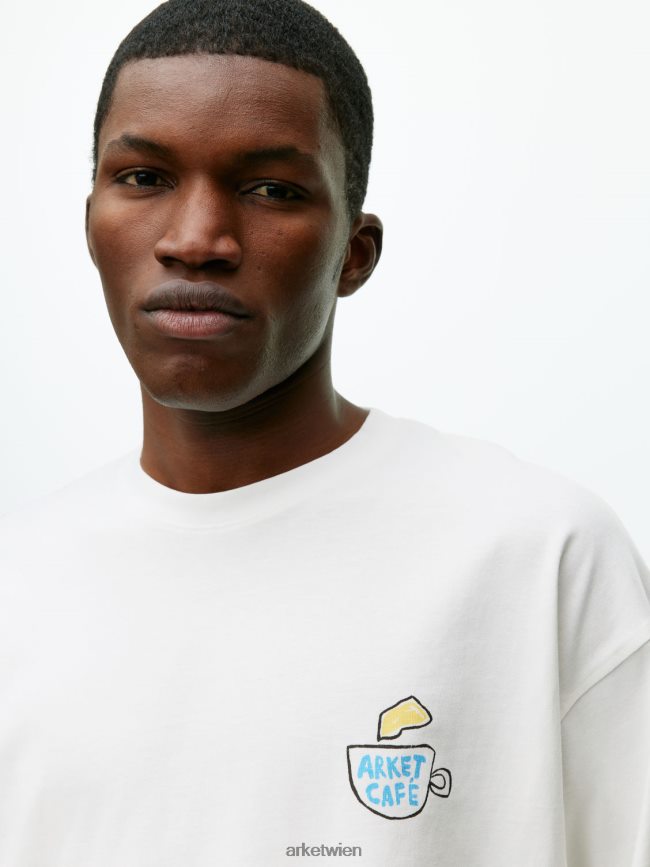 ARKET Café-Langarm-T-Shirt Weiß Frauen 8RF08T1038 Kleidung