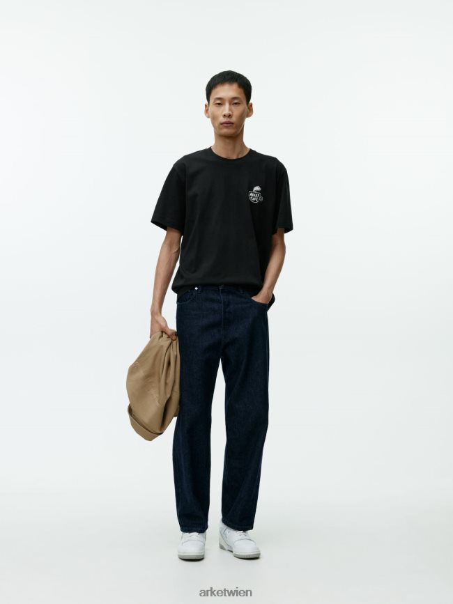 ARKET Café-T-Shirt Schwarz Frauen 8RF08T1037 Kleidung