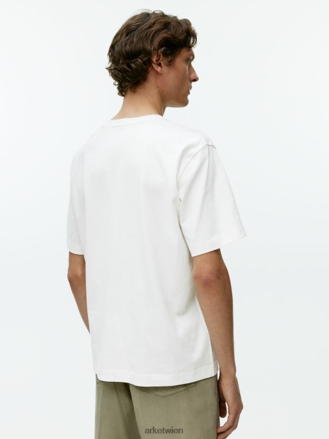 ARKET Café-T-Shirt Weiß Frauen 8RF08T1039 Kleidung