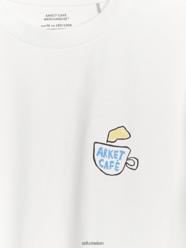 ARKET Café-T-Shirt Weiß Frauen 8RF08T1039 Kleidung