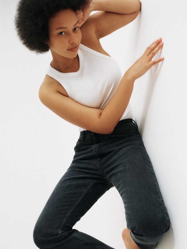 ARKET Geripptes Racer-Tanktop Weiß Frauen 8RF08T275 Kleidung