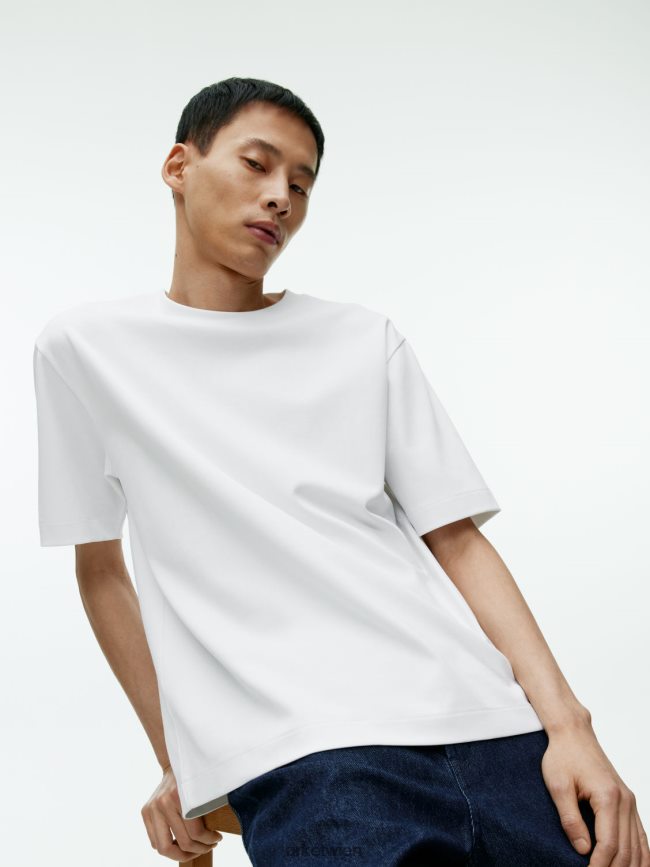 ARKET Interlock-T-Shirt Weiß Frauen 8RF08T1008 Kleidung