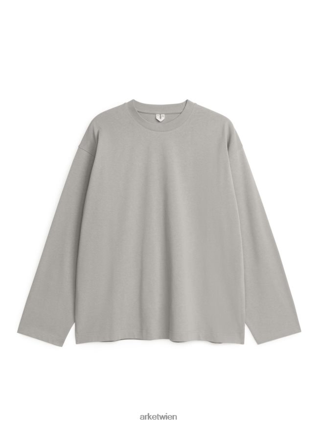 ARKET Langarm-T-Shirt grau Frauen 8RF08T1030 Kleidung