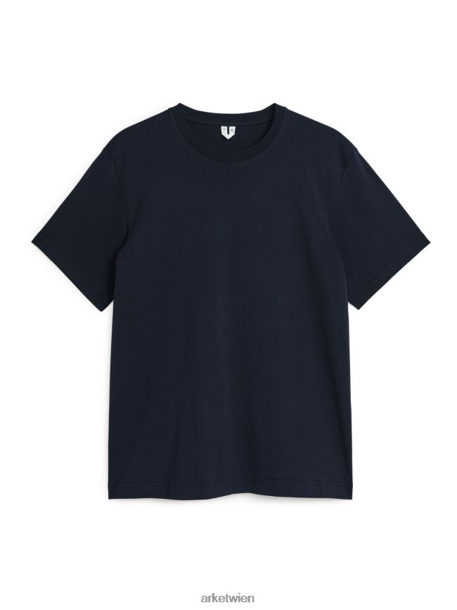 ARKET Mittelschweres T-Shirt Dunkelblau Frauen 8RF08T991 Kleidung