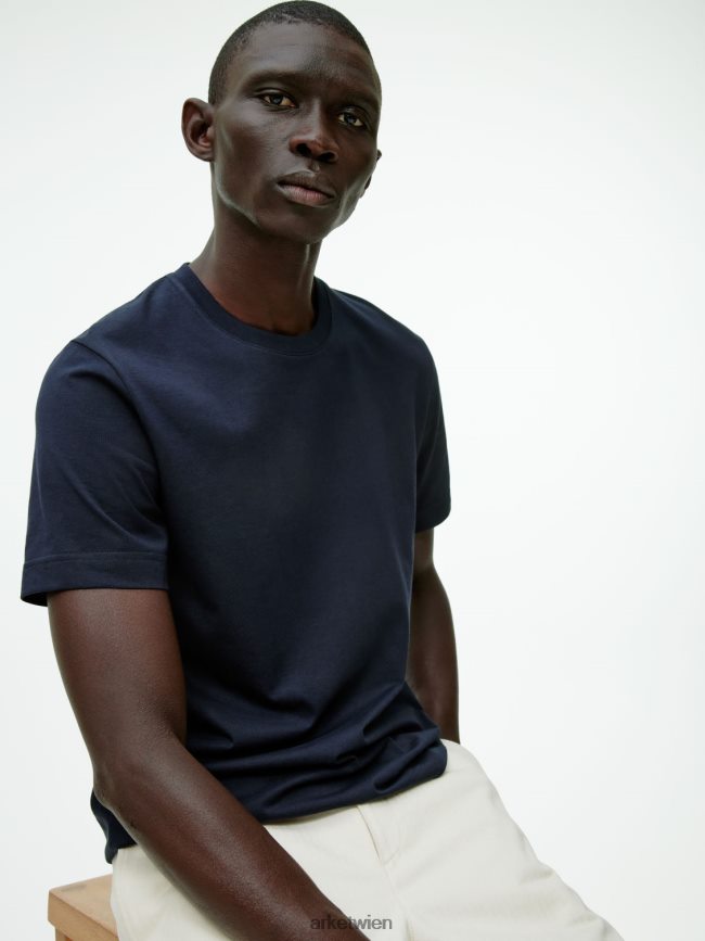 ARKET Mittelschweres T-Shirt Dunkelblau Frauen 8RF08T991 Kleidung
