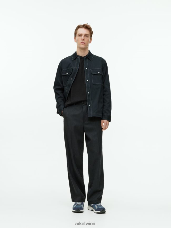 ARKET Mittelschweres T-Shirt Schwarz Frauen 8RF08T992 Kleidung