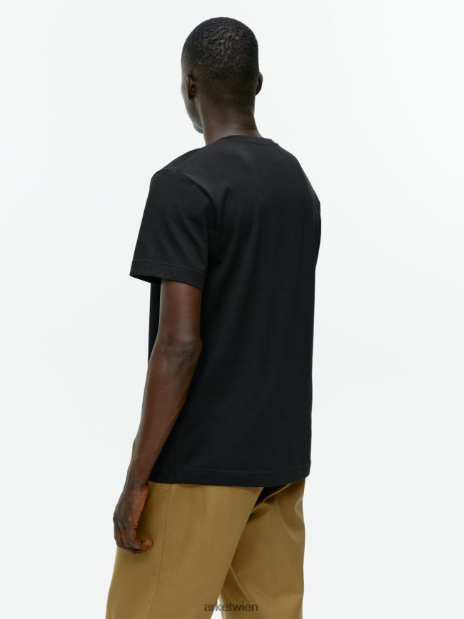 ARKET Mittelschweres T-Shirt Schwarz Frauen 8RF08T992 Kleidung