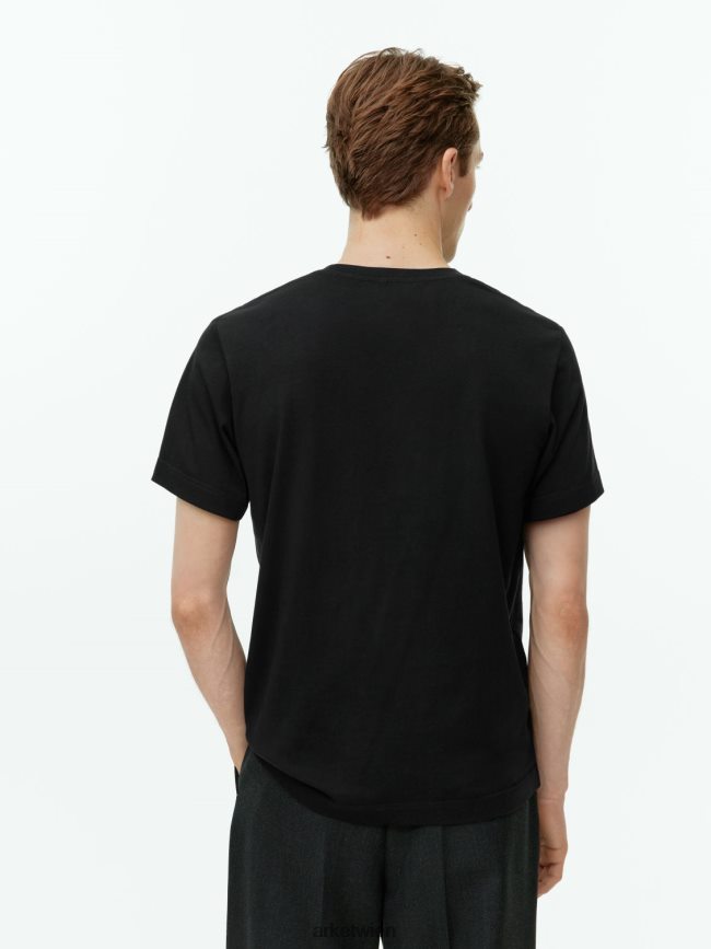 ARKET Mittelschweres T-Shirt Schwarz Frauen 8RF08T992 Kleidung