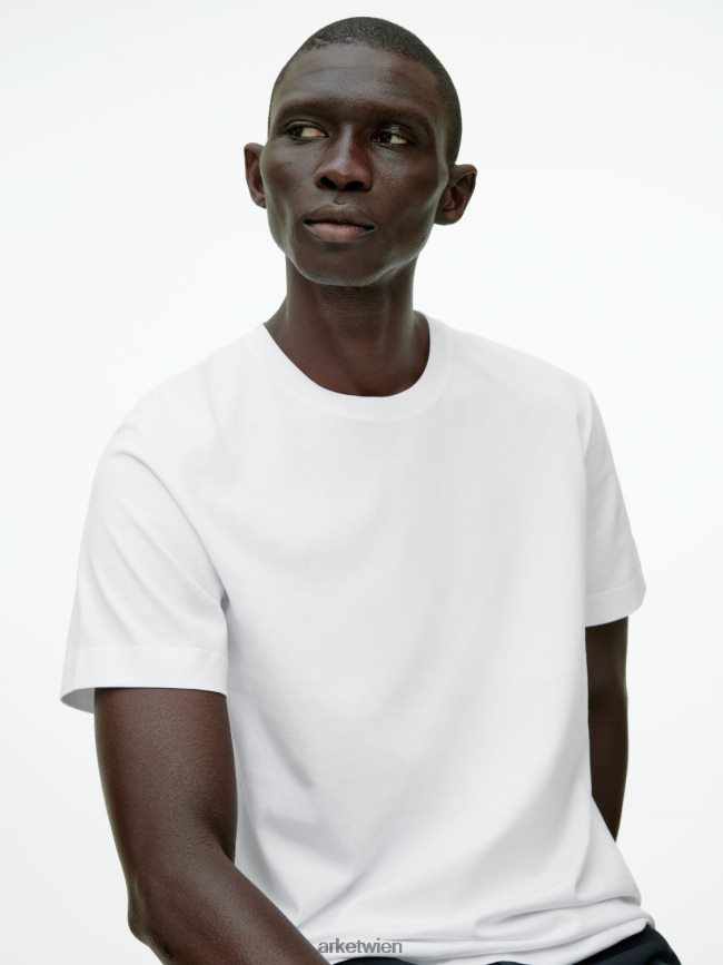 ARKET Mittelschweres T-Shirt Weiß Frauen 8RF08T987 Kleidung