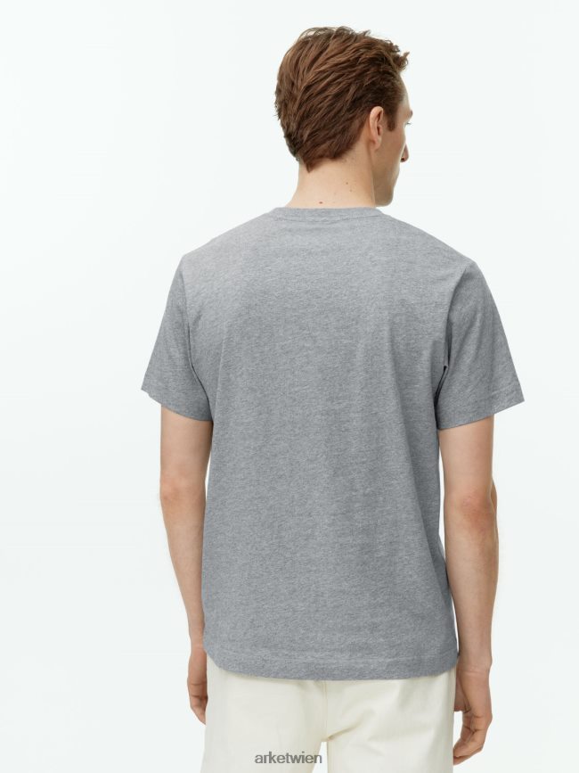 ARKET Mittelschweres T-Shirt graue Melange Frauen 8RF08T988 Kleidung