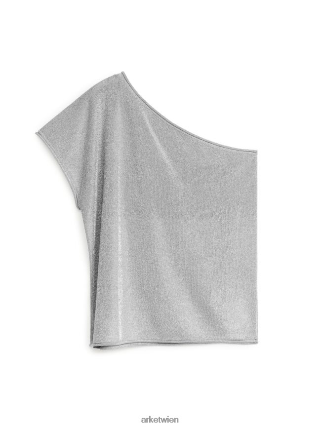 ARKET One-Shoulder-Top Silber Frauen 8RF08T303 Kleidung