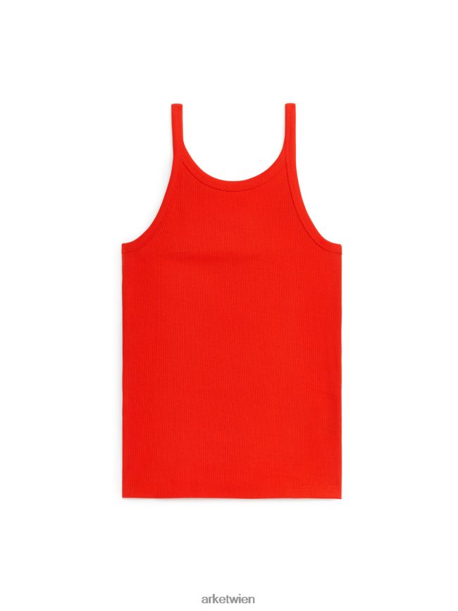 ARKET Ripp-Tanktop Rot Frauen 8RF08T313 Kleidung