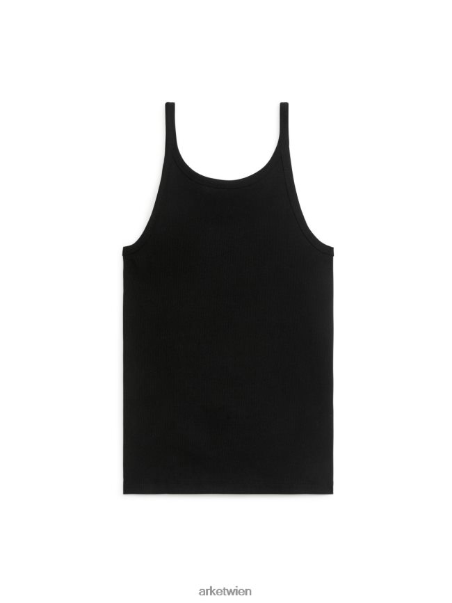ARKET Ripp-Tanktop Schwarz Frauen 8RF08T320 Kleidung
