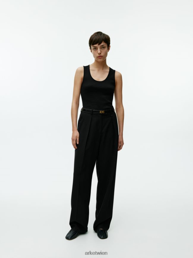 ARKET Ripp-Tanktop Schwarz Frauen 8RF08T364 Kleidung