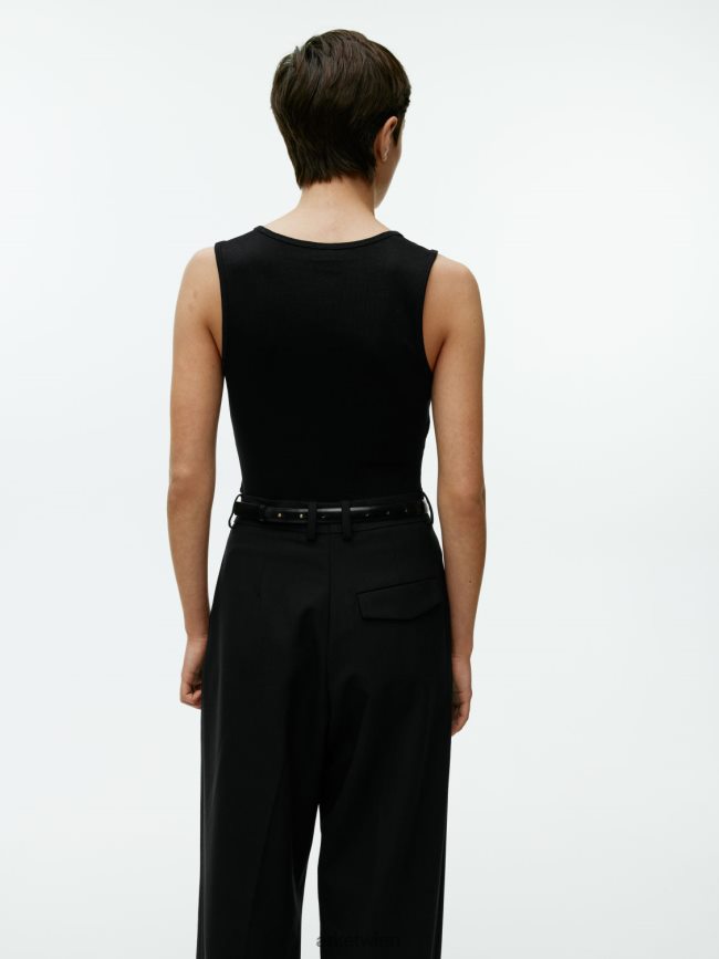 ARKET Ripp-Tanktop Schwarz Frauen 8RF08T364 Kleidung