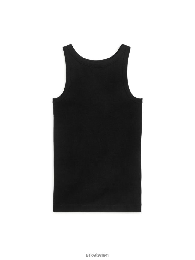 ARKET Ripp-Tanktop Schwarz Frauen 8RF08T384 Kleidung