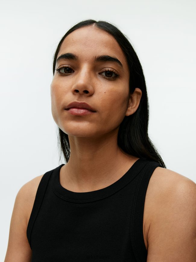 ARKET Ripp-Tanktop Schwarz Frauen 8RF08T384 Kleidung