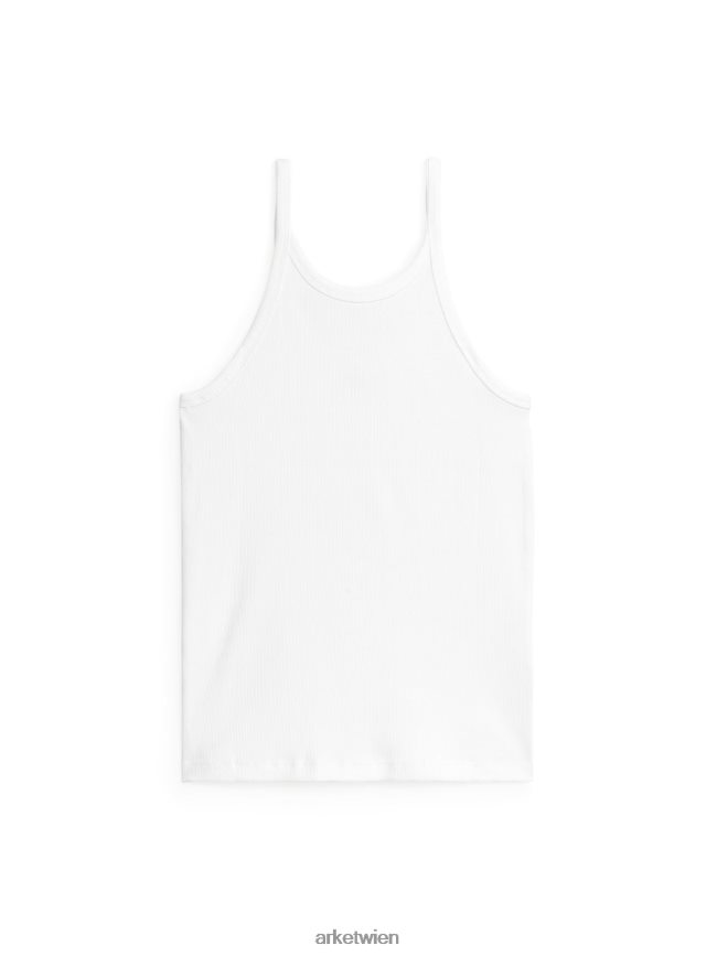 ARKET Ripp-Tanktop Weiß Frauen 8RF08T322 Kleidung
