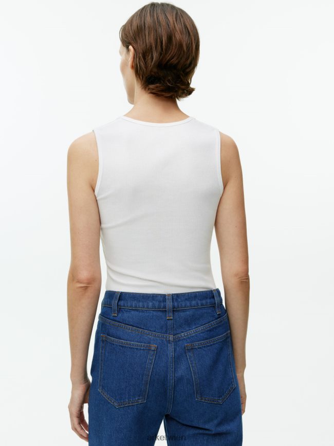 ARKET Ripp-Tanktop Weiß Frauen 8RF08T363 Kleidung