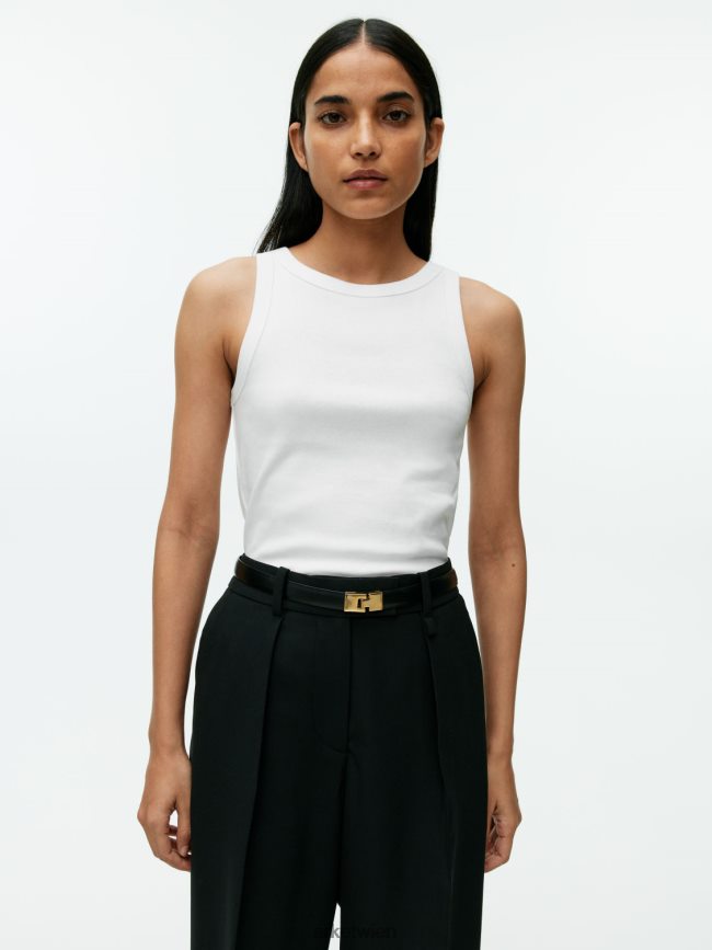 ARKET Ripp-Tanktop Weiß Frauen 8RF08T383 Kleidung