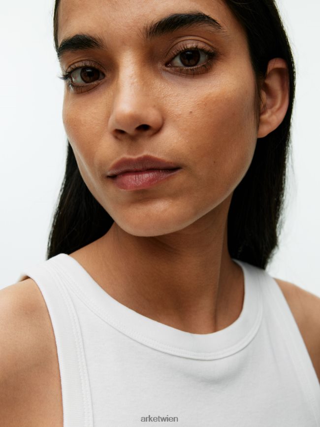 ARKET Ripp-Tanktop Weiß Frauen 8RF08T383 Kleidung